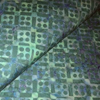 GREEN SQUARES - Magic - Batikstoff aus Indonesien